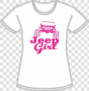 Great Jeep Girl Shirt Printed On 100  Cotton Ladies   Jeep Girl Sticker  HD Png Download