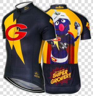 Super Grover Cycling Jersey   Sesame Street Super Grover Shirt  HD Png Download