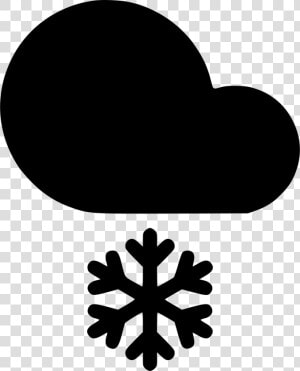 Frosty Cloud Snow Snowflake   Snowflake Silhouette Clipart  HD Png Download