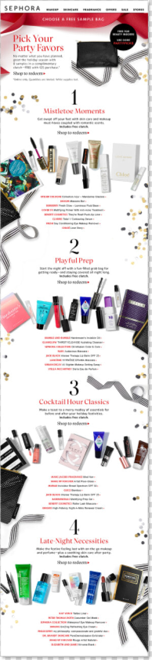 Sephora Holiday samplebag Email Presentation  HD Png Download