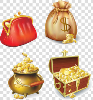 Gold Coin Icon   Pot Of Gold Coin  HD Png Download