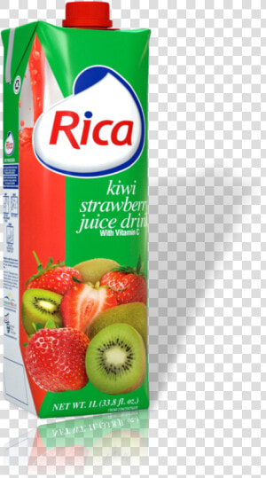 Jugo De Kiwi Fresa Rica 1 Lt Con Vitamina C   Rica Juice Fruit Punch  HD Png Download