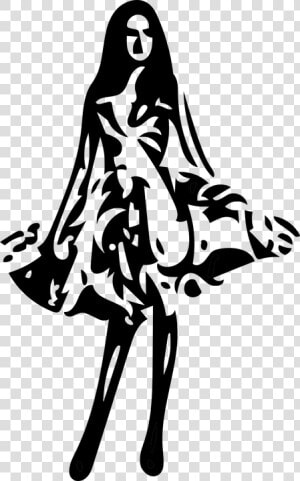 Fashion  Logo  Dress  Woman  Female  Silhouette  Design   Illustration  HD Png Download