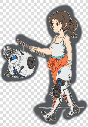  portal  portal2  wheatley  shelly   Cartoon  HD Png Download