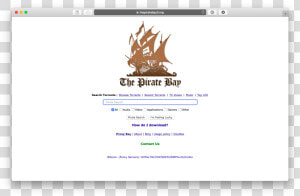 Pirate Bay Torrent Site   Pirate Bay  HD Png Download