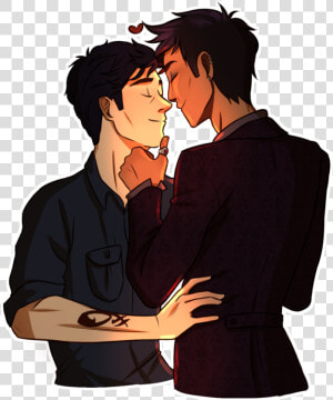 Alec Lightwood  Magnus Bane  And Maleç Image   Kiss On Lips  HD Png Download