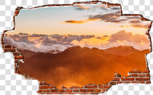 Zapwalls Decals Above The Mountain Orange Cloudy Sky   Wallpaper  HD Png Download