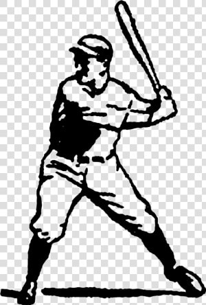 Transparent Baseball Player Clipart Png   Vintage Baseball Clip Art  Png Download