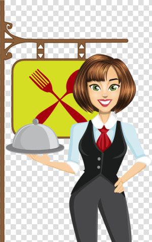 Robust Oriental Soup   Waitress Clipart  HD Png Download