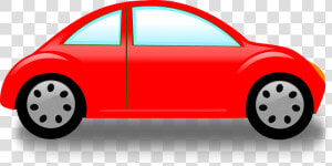 Car  Vehicle  Automobile  One Door  Side  Red   Red Car Clip Art  HD Png Download