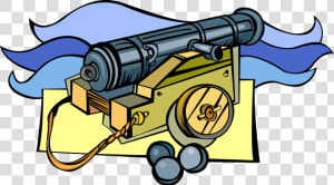 Vector Illustration Of Buccaneer Pirate Ship S Cannon   Vector Graphics  HD Png Download