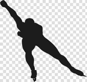 2018 Winter Olympics Ice Skating Figure Skating Speed   Speed Skating Silhouette  HD Png Download