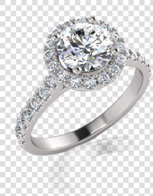 Round Brilliant Cut Halo Engagement Ring Diamond   Diamond Ring Halo Png  Transparent Png