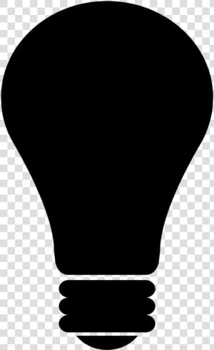 Illustration Light Bulb Light Icon Silhouette   Lightbulb Silhouette  HD Png Download