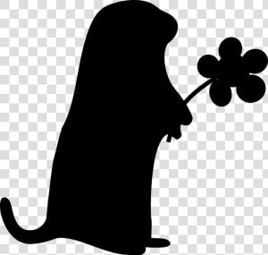 Silhouette monochrome Photography small To Medium Sized   Ground Hog Silhouette  HD Png Download