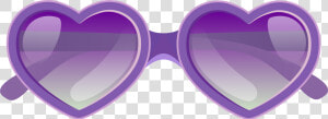 Purple Heart Sunglasses Png Clipart Image   Sunglasses Clipart No Background  Transparent Png