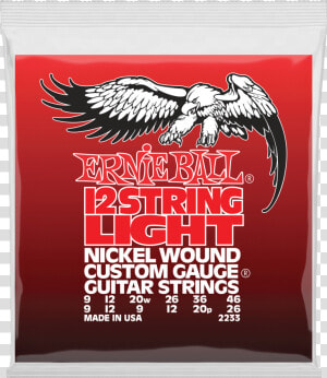 Light 12 String Nickel Wound Electric Guitar Strings   Ernie Ball  HD Png Download