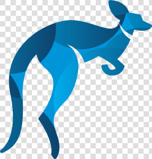 Clip Art Red Kangaroo Logo   Kangaroo With Blue Background  HD Png Download