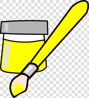 Yellow Paint Brush Clipart   Paint Brush Clip Art  HD Png Download