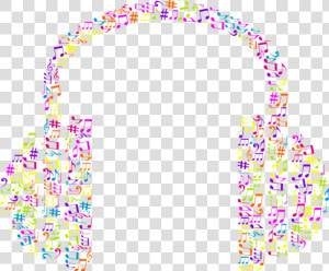 Drawing Headphones Music Note Clipart   Transparent Background Colorful Music Notes Clipart  HD Png Download