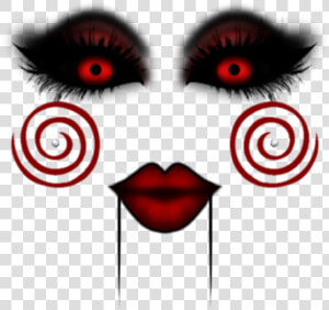 Saw Scary Girl Makeup Swirls Creepy Evil Black Shadow   Scary Makeup Png  Transparent Png