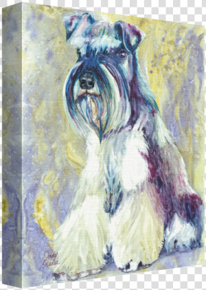 Hand Stretched Canvas Comes With An Artist Wrap   Standard Schnauzer  HD Png Download