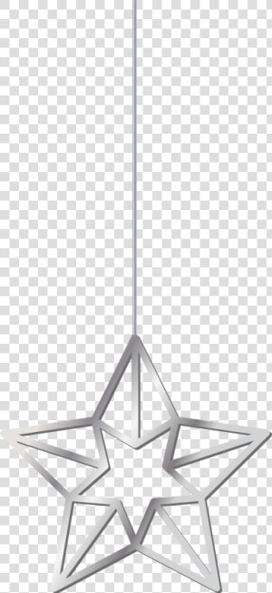 Hanging Star Silver Transparent Png Clip Art   Hanging Star Decoration Png  Png Download