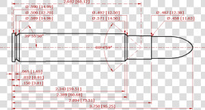 File   450rigby02   458 Win Mag Dimensions  HD Png Download