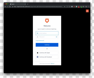 Auth0 Sign In With Apple Identity Provider Login Form   Apple App Login Page  HD Png Download