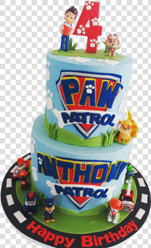 Two Tiered Paw Patrol Cake  HD Png Download