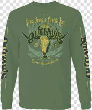 Outlaws Green Grass  amp  Yuletide Jam Long Sleeve Title   Long sleeved T shirt  HD Png Download