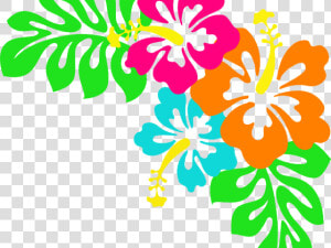 Tropical Flowers Cliparts   Transparent Background Hawaiian Floral Png  Png Download