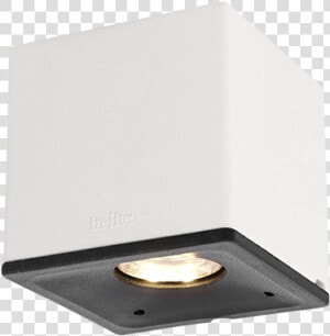 In lite Outdoor Lighting Cubid Wall Lights White   Ceiling Fixture  HD Png Download