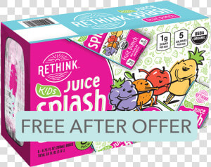 Pink Splash Png  rethink™ Kids Juice Splash Offer   Rethink Fruit Punch Barcode  Transparent Png