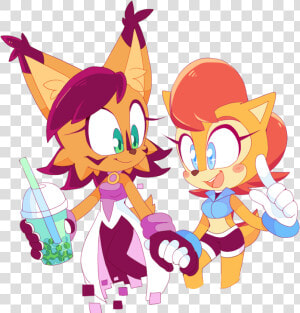 Sally And Nicole Clipart   Png Download   Sally Acorn X Nicole  Transparent Png