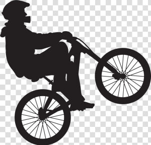 Rider Clipart Cycling   Clip Art Bmx Silhouette  HD Png Download