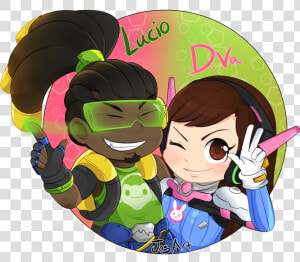 Lucio And D   Overwatch Dva X Lucio  HD Png Download