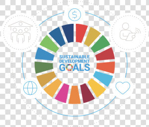 The Sdg Goals Wheel Encircled By Icons To Reflect Nature   Transparent Global Goals Wheel  HD Png Download