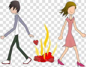 Width 502 height   Love Break Up Cartoon Couple  HD Png Download