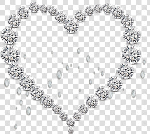  mq  silver  heart  diamond  diamonds   Diamond Heart Transparent Background  HD Png Download