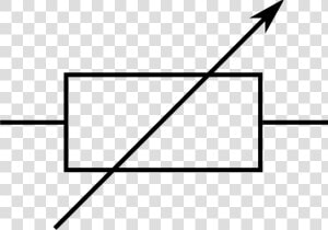 Modern Variable Power Supply Symbol Collection   Variable Resistor Circuit Symbol  HD Png Download