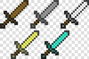 Minecraft Stone Sword Png   All Of The Minecraft Swords  Transparent Png