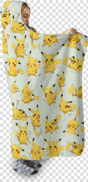 Gearhuman 3d Pokemon Pikachu Custom Hooded Blanket   Paw  HD Png Download