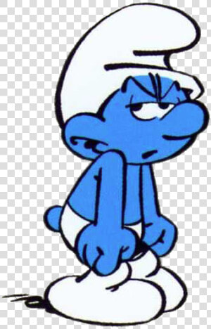 Grouchy Smurf Png  Transparent Png