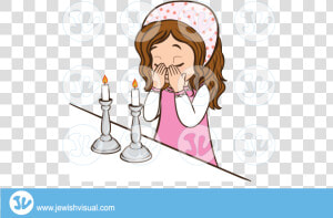 Shabbat Candles Clipart   Shabbat Candles Cartoon  HD Png Download