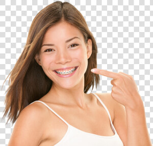 Teenager Metal Braces   Woman Smile Png  Transparent Png