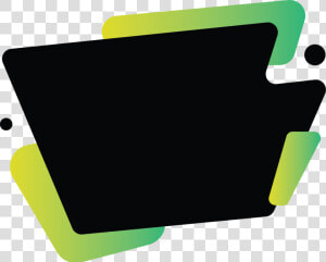 Black Banner With Yellow Green Gradient Abstract    HD Png Download