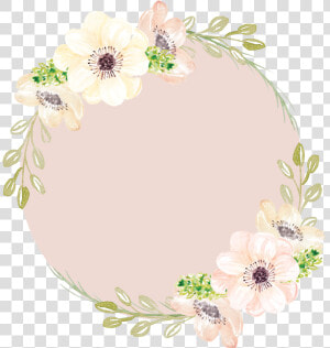 Pink Watercolor Garlands Flowers Painting Hand painted   Anemone Flower Watercolor Png  Transparent Png