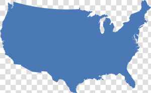 Blue Usa Map   New York Map In Usa  HD Png Download