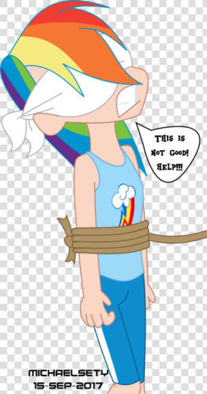 Michaelsety  Blindfold  Bondage  Daring Done  Dialogue    Tied Up Rainbow Dash  HD Png Download